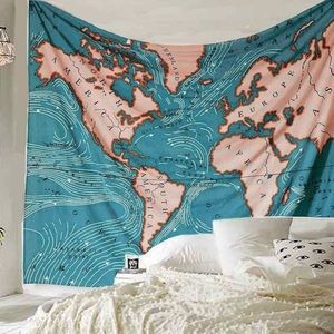 World map tapestry